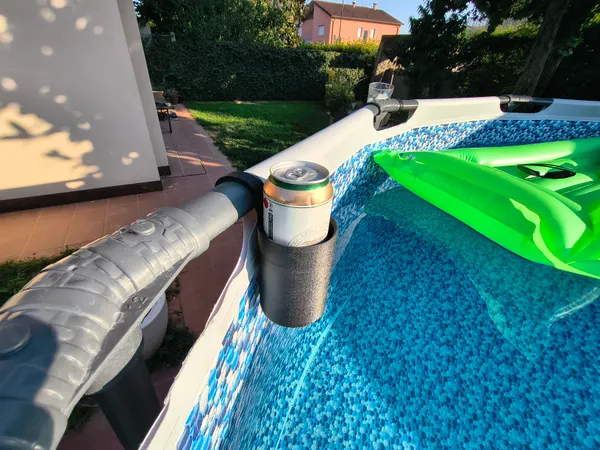 Clip-on Poolside Drink Holder & Organizer (Bestway Oval Rail)