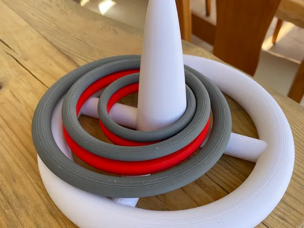 Swimming pool game floating cone and hoops