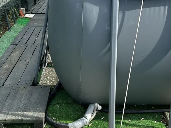 Intex swimming pool adapter to a rubber hose