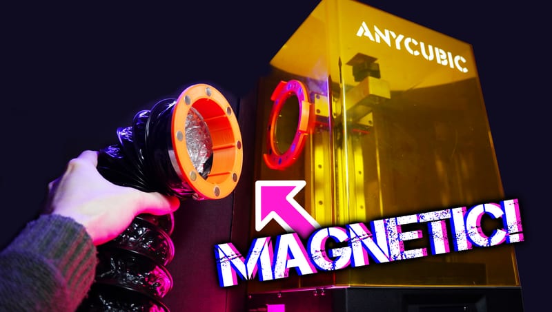 Magnetické rychloodpojení pro odsávání z tiskárny — 3D tištěná příruba