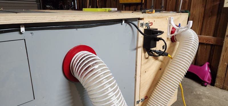 Magnetický systém pro odsávání prachu 100 mm — 3D tištěná příruba
