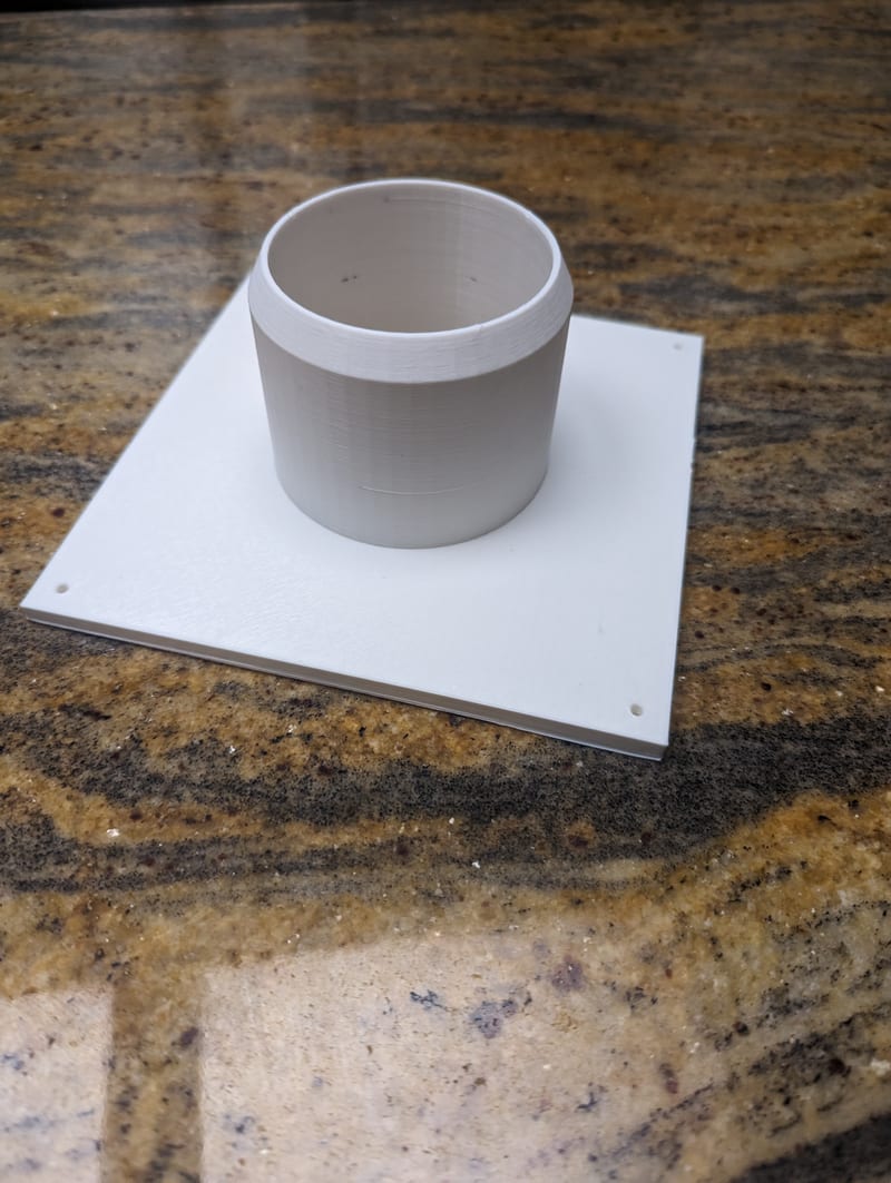 Nástěnná příruba 76 mm — 3D tištěná příruba