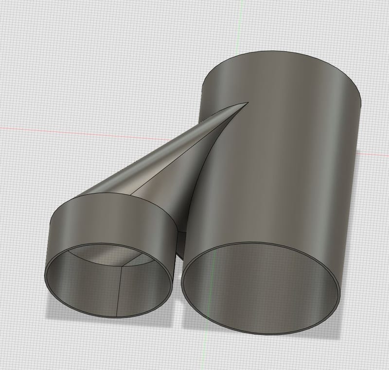 Rozbočka ventilace 100/125 na 125 mm — 3D tištěná příruba