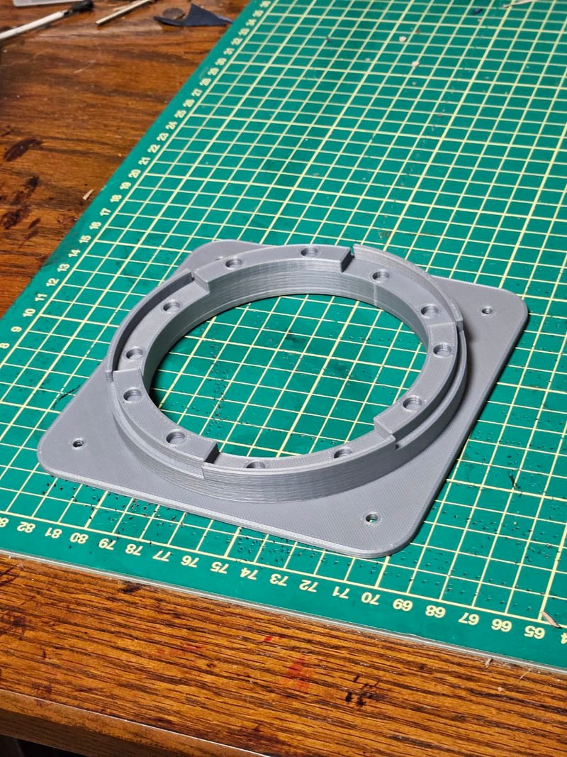 Magnetická spojka 100 mm s nástěnnou přírubou — 3D tištěná příruba