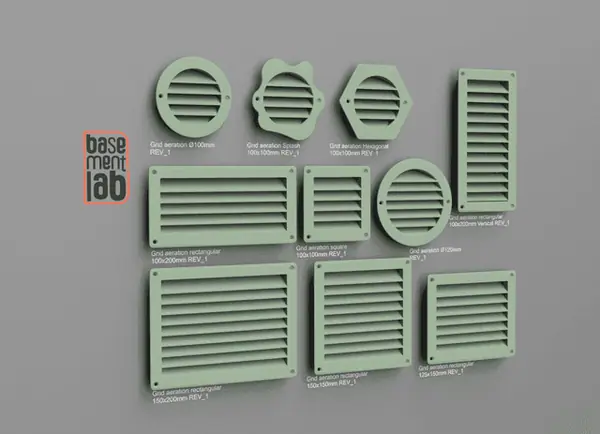 Air Ventilation Grid / Grille Collection (rectangular - round) - Griglia di ventilazione misure varie (rettangolare - tonda)
