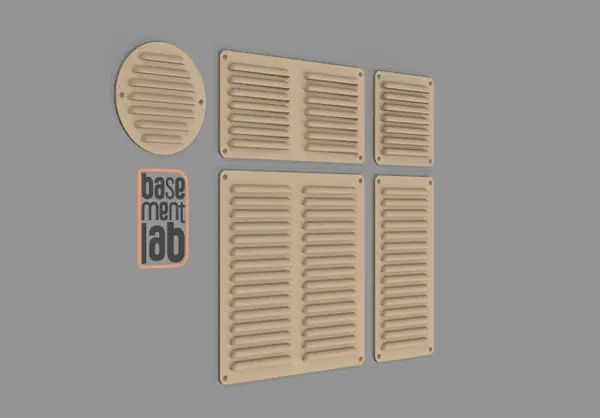 Ventilation Grid - Duct Cover 105x105mm / 105x210mm / 210x210mm / 210x105mm / Ø105mm - Griglia ventilazione a bocca di lupo